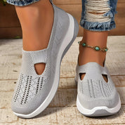Knit Slip-On Platform Shoes