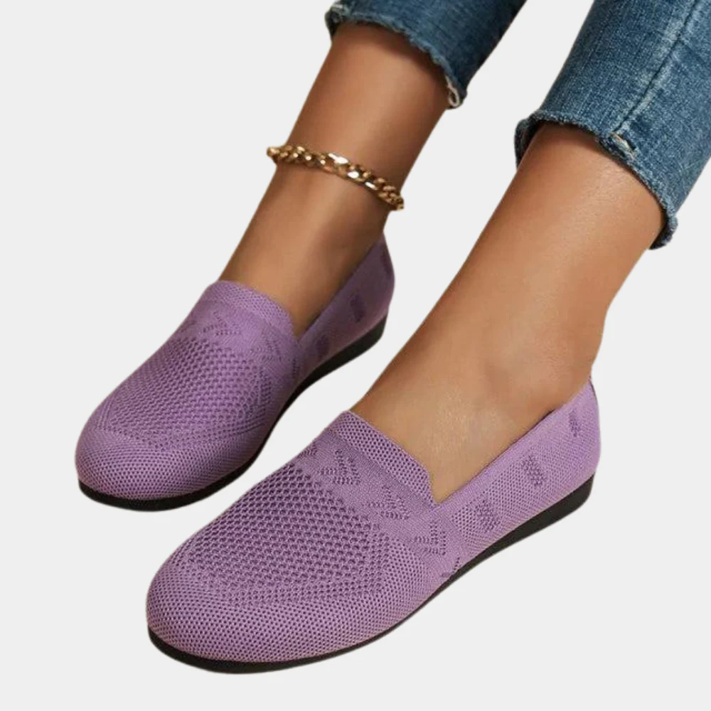 Knit Slip-On Flat Shoes