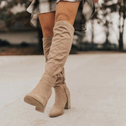 Stacked Heel Tall Boots