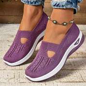 Knit Slip-On Platform Shoes