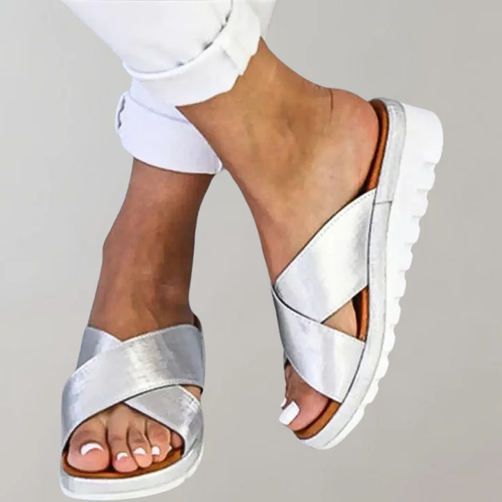 Criss-Cross Slide Sandals