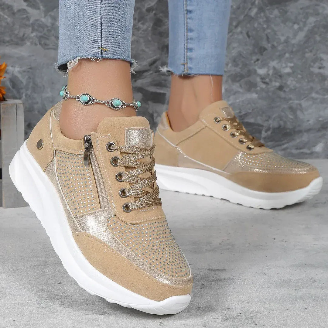 Lace-Up Platform Sneakers