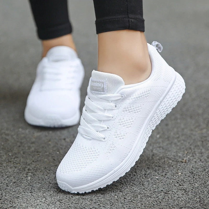 Lace-Up Knit Sneakers