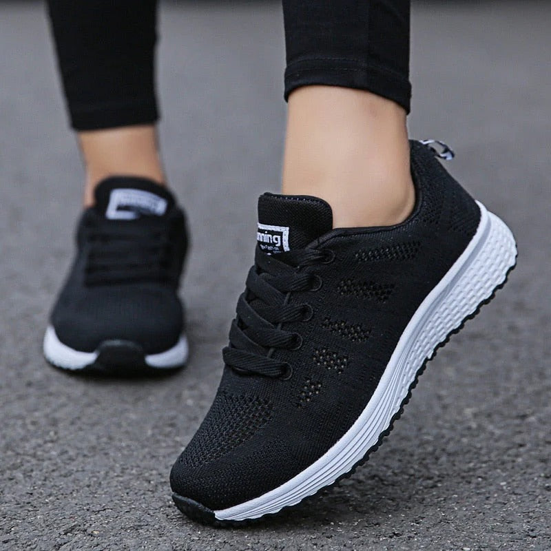 Lace-Up Knit Sneakers