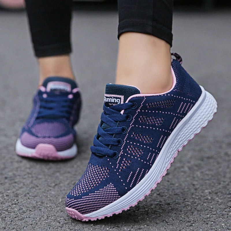 Lace-Up Knit Sneakers