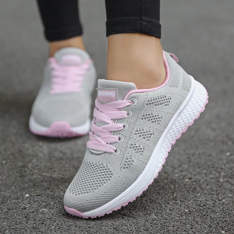 Lace-Up Knit Sneakers