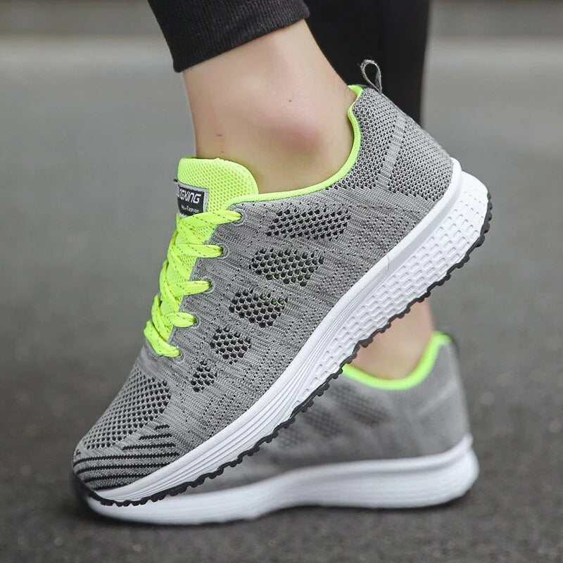 Lace-Up Knit Sneakers
