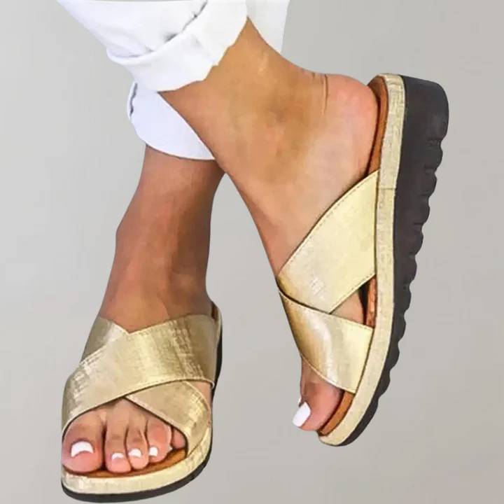 Criss-Cross Slide Sandals