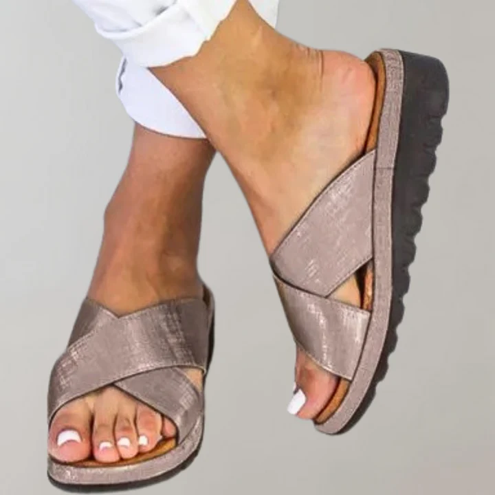 Criss-Cross Slide Sandals
