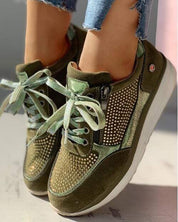 Zip Detail Studded Sneakers