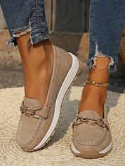 Chain Detail Loafers