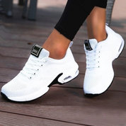Lace-Up Knit Air Sole Sneakers