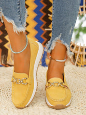Chain Detail Loafers