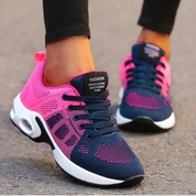 Lace-Up Knit Air Sole Sneakers