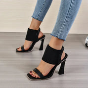 Block Strap Heels
