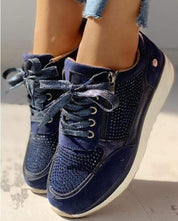 Zip Detail Studded Sneakers
