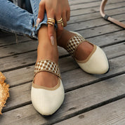 Checker Knit Flats