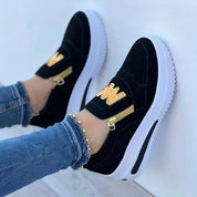 Gold Accent Slip-On Sneakers