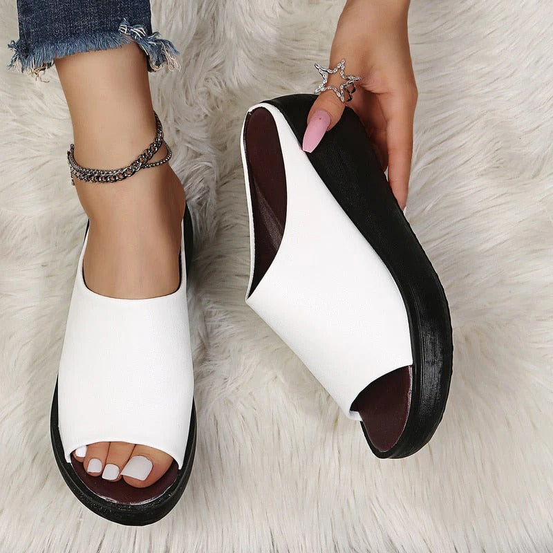 Platform Slide Sandals