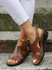 Cutout Block Heel Sandals