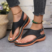 Sandales à lanière à boucle et bout ouvert