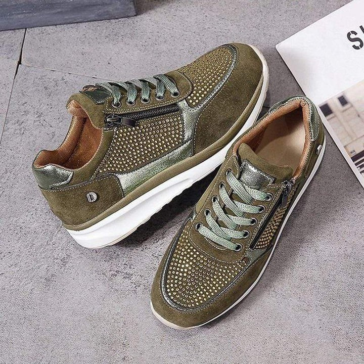 Lace-Up Platform Sneakers