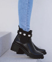 Embellished Block Heel Boots