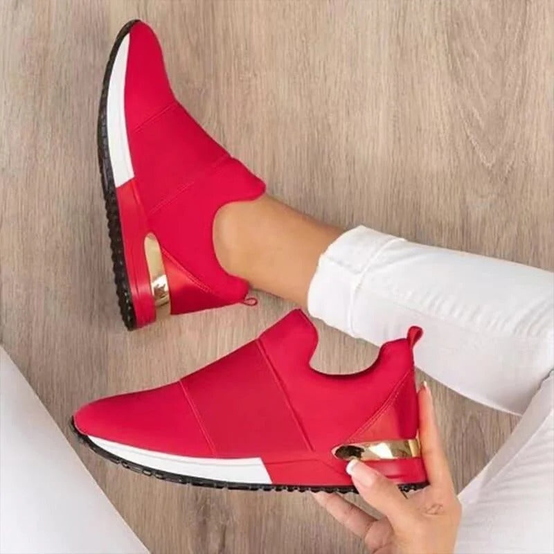 Metallic Accent Slip-On Sneakers