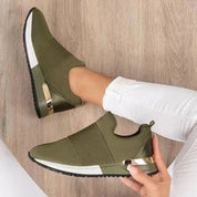 Metallic Accent Slip-On Sneakers