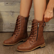 Side-Zip Combat Boots