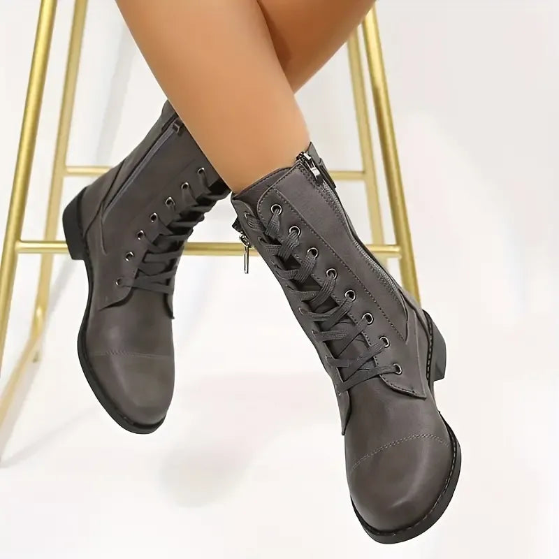 Side-Zip Combat Boots