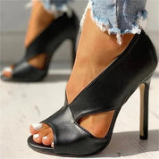 Open Toe Cutout Heels
