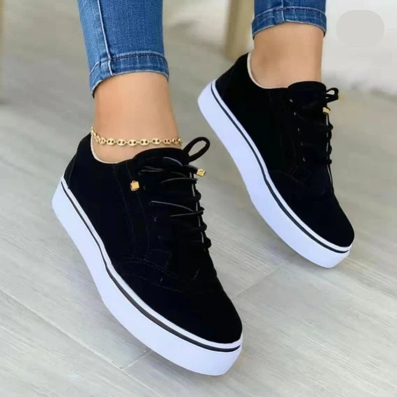 Lace-Up Platform Sneakers