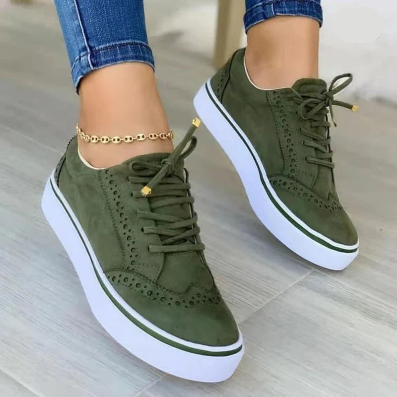 Lace-Up Platform Sneakers