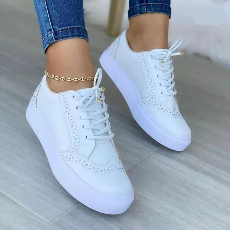 Lace-Up Platform Sneakers