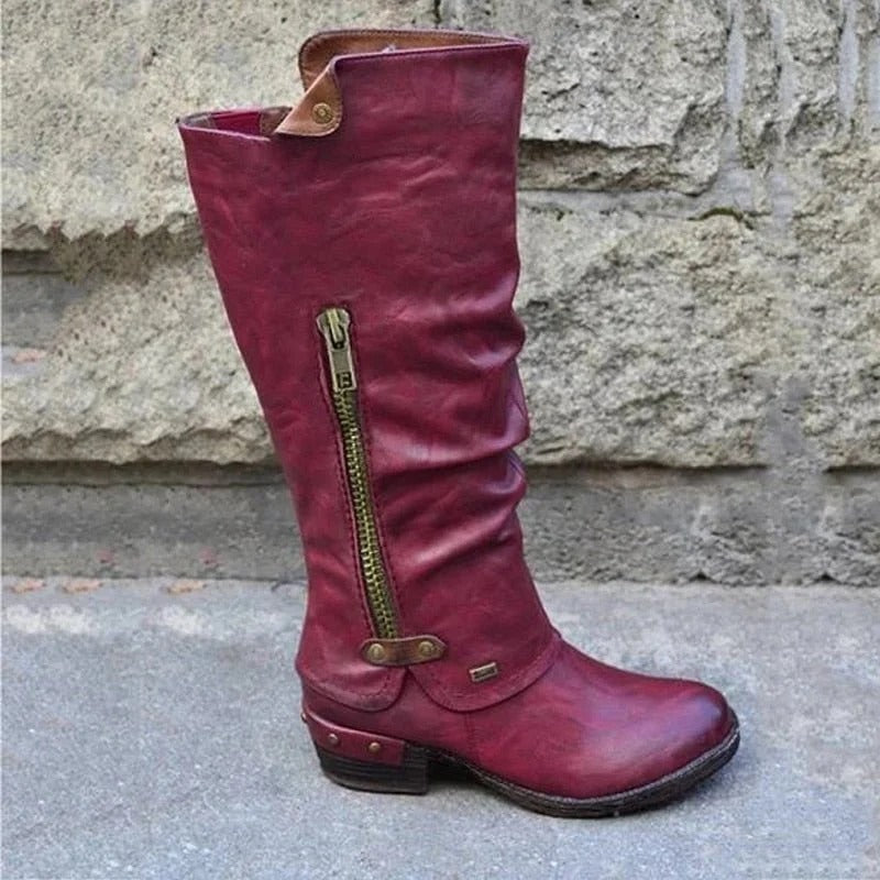 Side Zip Tall Boots