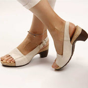 Low Heel Slingback Sandals