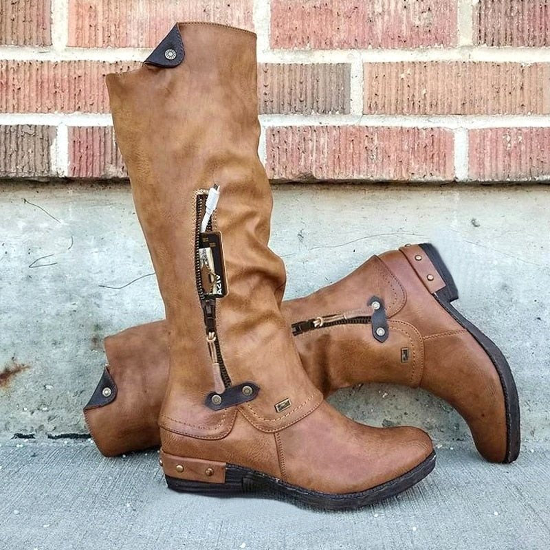 Side Zip Tall Boots