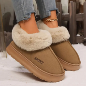 Faux Fur Collar Indoor Shoes