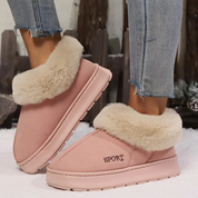 Faux Fur Collar Indoor Shoes