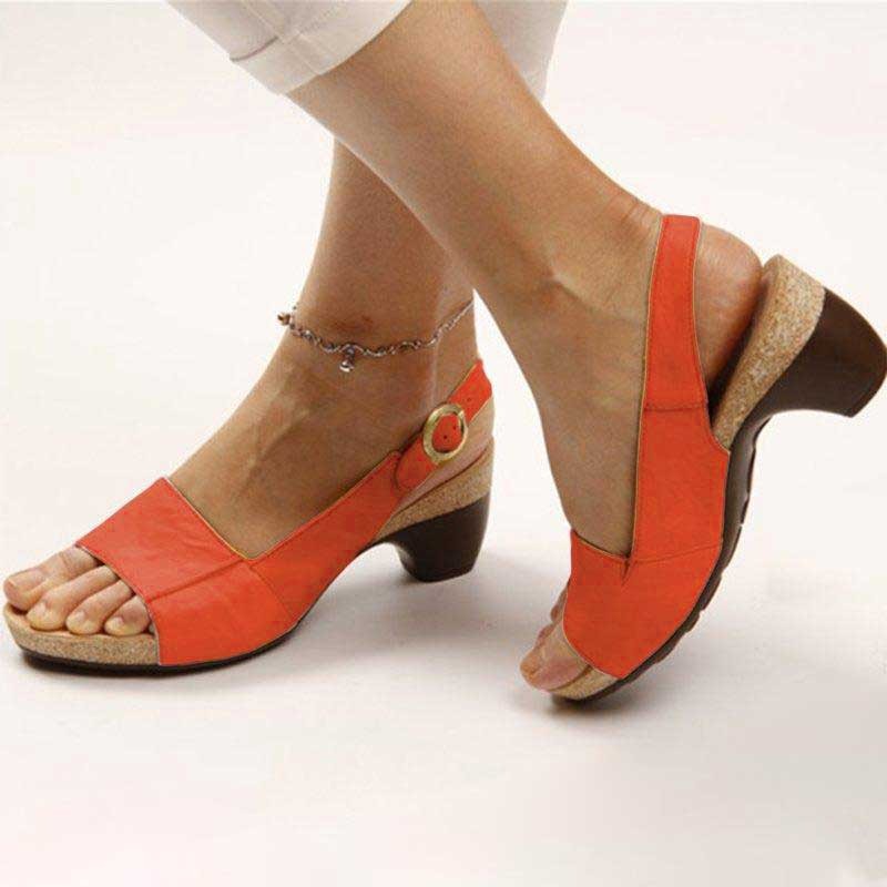 Low Heel Slingback Sandals