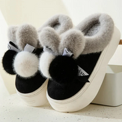Pom-Pom Platform Slippers