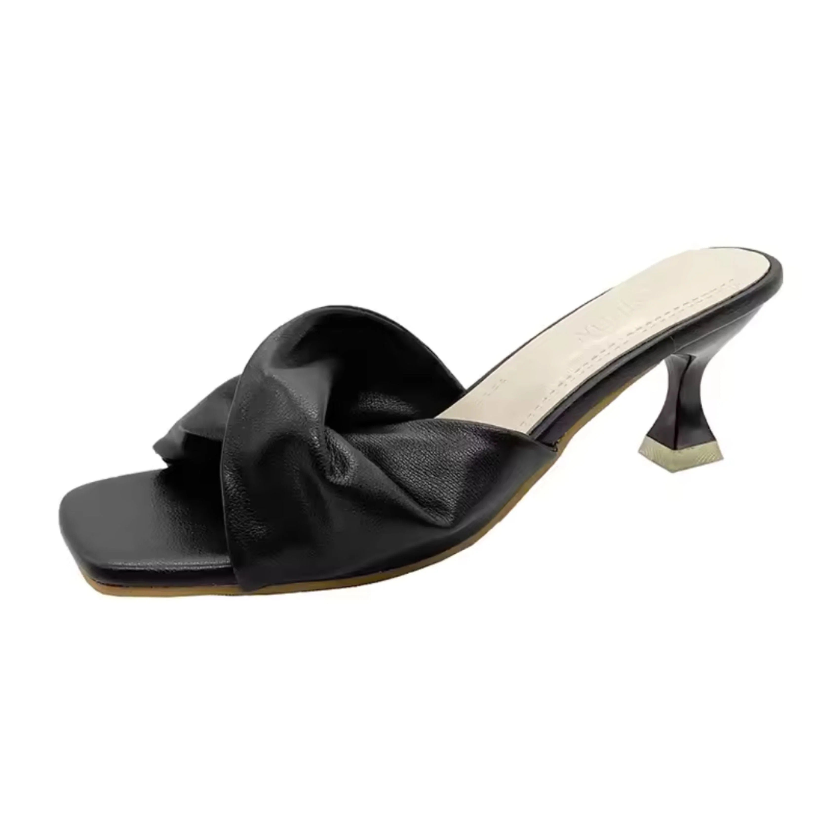 Twist Strap Heeled Sandals