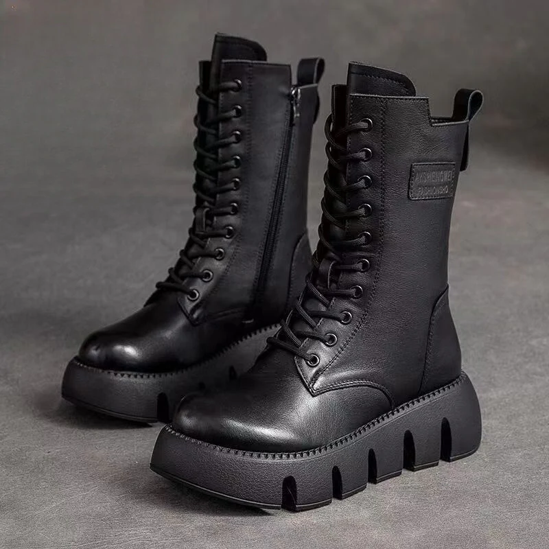 Chunky Platform Combat Boots