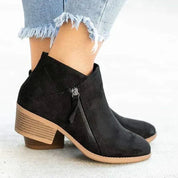 Side-Zip Low Heel Booties