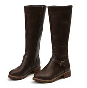 Bottes à genou avec sangle à boucle