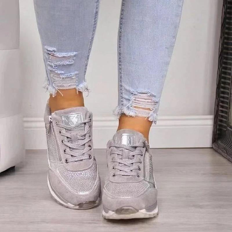 Lace-Up Platform Sneakers